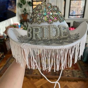 Bride Fringe Cowboy Hat